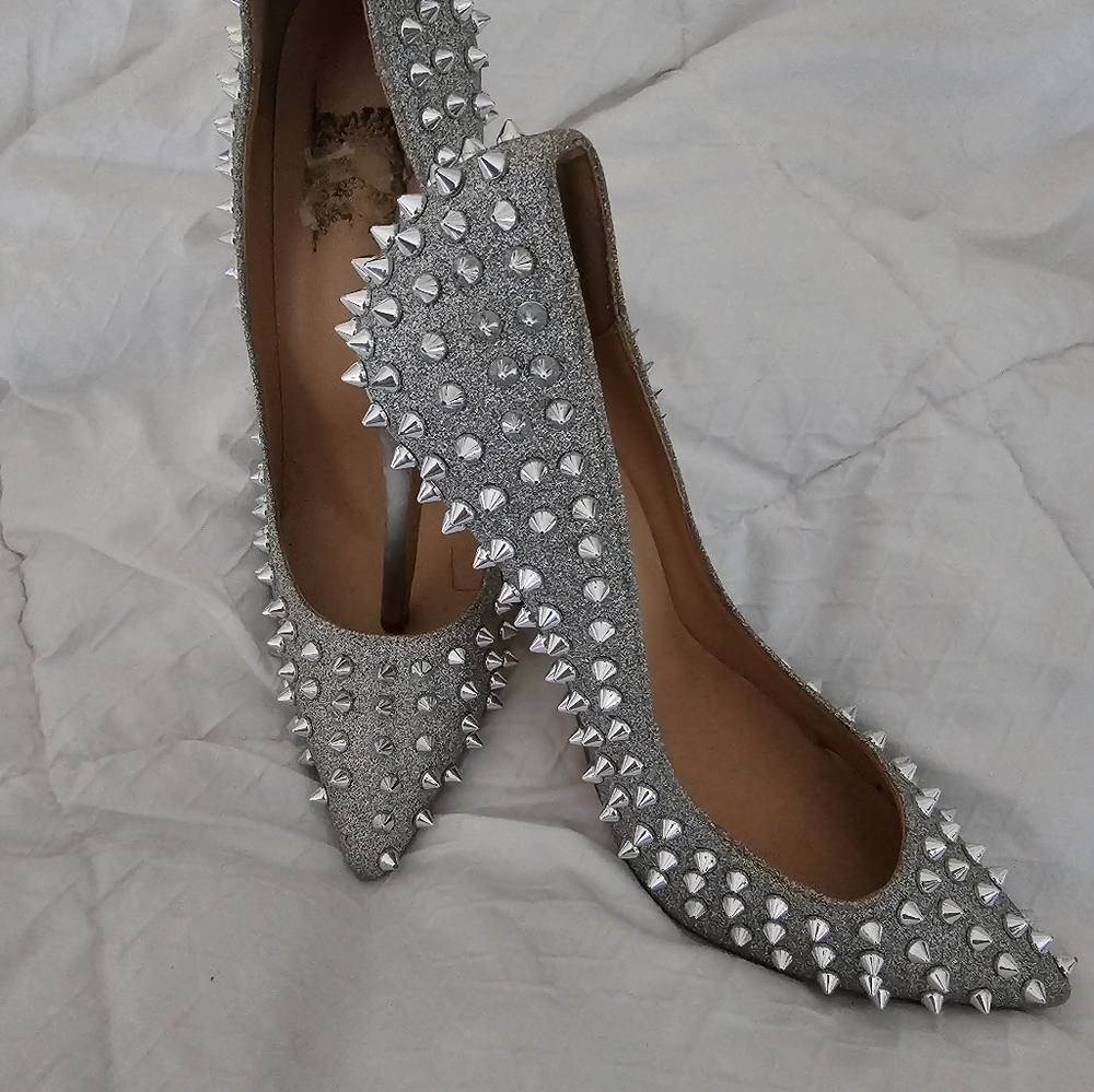 Studded sparkle heels 8.5